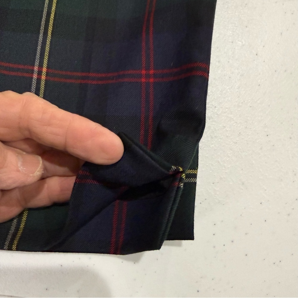 NWT Talbots Plaid Hampshire Ankle Pants Green & Navy Women’s Size 12P - Picture 12 of 16